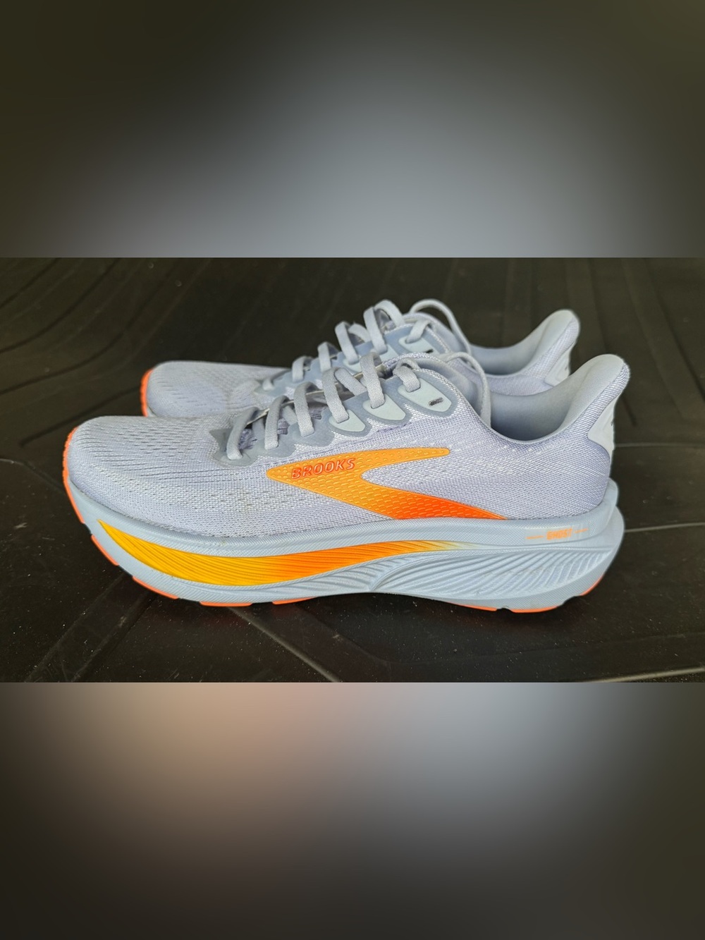 Brooks Ghost Women’s Running 17 Shoes — Light Blue with Orange Accent
